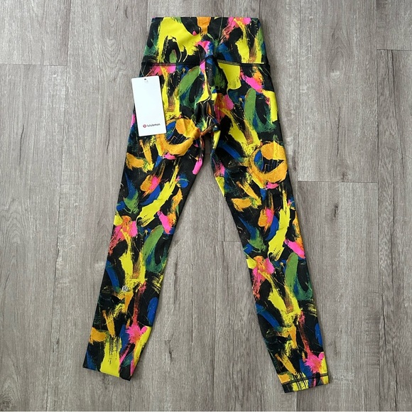 NWT New Lululemon Wunder Train High Rise Tight 25" Black Multi Contour Fit - Picture 7 of 7